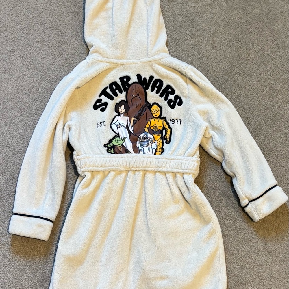 Star Wars Kids Robe - Cream (sz 6)